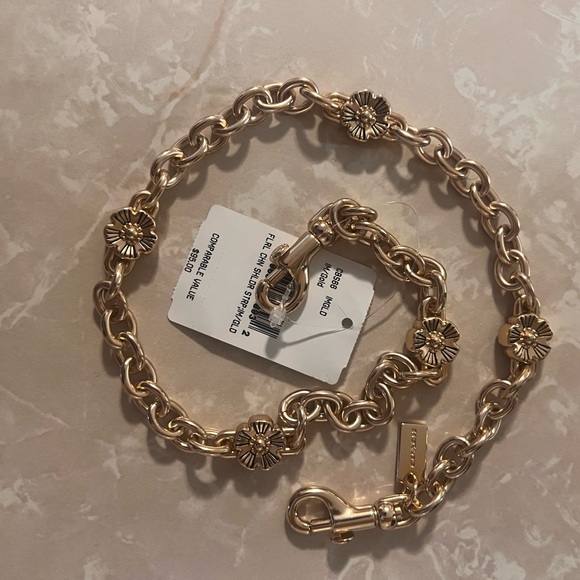 Coach Floral Chain Strap - Picture 1 of 2